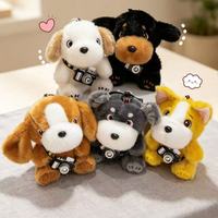 En gros, porte-clés ours en peluche mignon avec lunettes et mini-caméra, pendentif doux et moelleux pour sac à dos