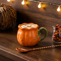 Mug à café en céramique en forme de citrouille d'Halloween, cadeau de fête, décoration de la maison