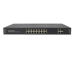 พอร์ต Poe 16 พอร์ต พร้อมอัปลิงค์ RJ45 2 พอร์ต และสวิตช์ SFP Gigabit PoE+ - Product Image 3