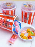 Permen Gummy Bentuk Makanan Cepat Saji Campuran Rasa Buah, Mainan Ember Kustomisasi Pabrik, Camilan Anak, Hadiah Pesta, Grosir