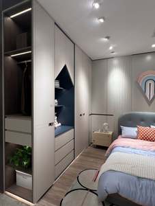 Armoire pour garçons, meubles de chambre à coucher personnalisés pour garçons, armoire bleue mignonne et charmante - Product Image 6