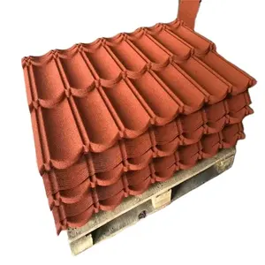 America DDP Roof tiles 0.4mm light weight roofing sheet zinc steel galvalume stone coated roofing tile metal
