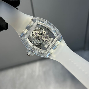 Montre mécanique automatique tourbillon pour homme, design luxueux et de haute qualité, réserve de marche, cadran squeletté, boîtier transparent - Product Image 3