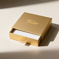 Bracelet en papier de carton blanc de luxe Collier Boîtes à bijoux Boîte à tiroirs d'emballage avec boîte-cadeau de logo personnalisé