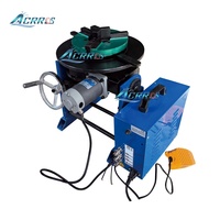 Positionneur de soudage de tuyaux à trou central de 100 kg avec table rotative, mandrin à 3 mâchoires et interrupteur au pied 220V