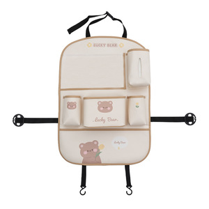Organisateur de siège arrière de voiture Lucky Bear, 8 à 11 poches, sac de rangement multifonctionnel avec poubelle pour l'intérieur du véhicule - Product Image 3