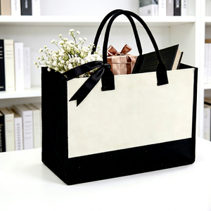 Factory Wholesale Yase Custom Printed Eco-Friendly Folding Cotton Canvas Tote <b>Bags</b> Medium Zipper Shoulder Closure Beach <b>Gift</b> Use - Product Image 1