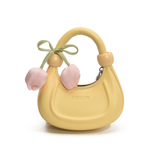 Bolsa Transversal Infantil Coreana da Moda com Flores, <span class=keywords><strong>Mini</strong></span> Bolsa de Ombro Princesa, Acessório de Moda para Meninas Pequenas - Product Image 3