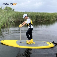 Planche de surf à pédales pour sports nautiques avec système de propulsion par les pieds – Équipement de sport aquatique