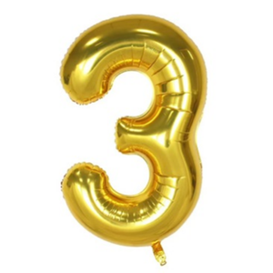 ขายร้อน 40 นิ้ว Bright Gold ฟอยล์จำนวนบอลลูนวันเกิดงานเลี้ยงตกแต่ง - Product Image 4