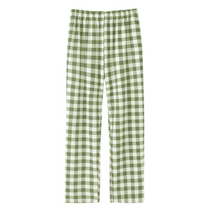 Pantalones de pijama a cuadros 100% algodón para mujer, pantalón largo para dormir, de talla grande - Product Image 6