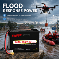 Аккумуляторный блок VIWIPOW OEM для БПЛА, 320 Втч/кг, 20000 мАч, 51.8В, 3C, высокая плотность энергии, полутвердотельный