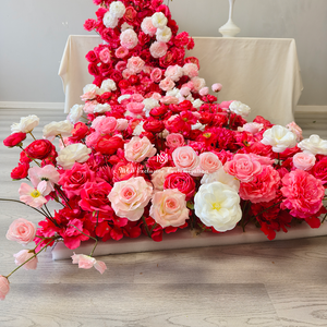 Maggior Quantità di Ghirlande Romantiche Rosse per Decorazioni Nuziali con Fiori da Tavola Realistici e Sognanti - Product Image 3