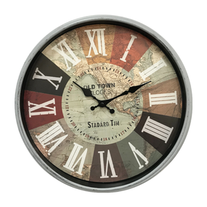 레트로 농촌 스타일 골동품 단일 얼굴 바늘 디스플레이 간단한 골동품 스타일 장식 벽 시계와 12 인치 석영 벽시계 - Product Image 2
