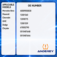 ANDEREY OE 670002790 A0009050030 pour Maserati Mercedes-Benz Capteur de pression des pneus TPMS, capteur TPMS, pièces automobiles