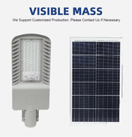 Lampadaires solaires LED étanches IP66 DC 200W ROHS pour usage routier, structure en alliage d'aluminium, télécommande, lumière du jour 6000K
