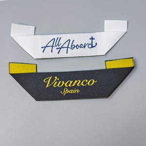 中国工場最高品質織りラベルカスタムコットンタグポリエステルテキスタイルネックタグ衣服アクセサリーおよびアパレル用 - Product Image 2