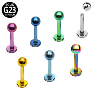 GZN основные ювелирные изделия титановый пирсинг для тела с внутренней и внешней нитью ювелирные изделия штанги Подкова Labret спираль серьги оптом - Product Image 4