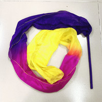 Belly Dance Silk Dance Streamers Oriental Rythmique Rainbow Ribbon Gym Dancing Twirling Streamers