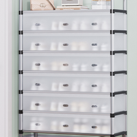 Grand Organisateur de Chaussures Portable en Plastique Durable au Design Moderne, Gain de Place, Meuble de Salon