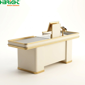 Modern Stainless Steel <b>Checkout</b> <b>Counter</b> Retail Cashier Desk POS Payment Station for Community Store - Product Image 5