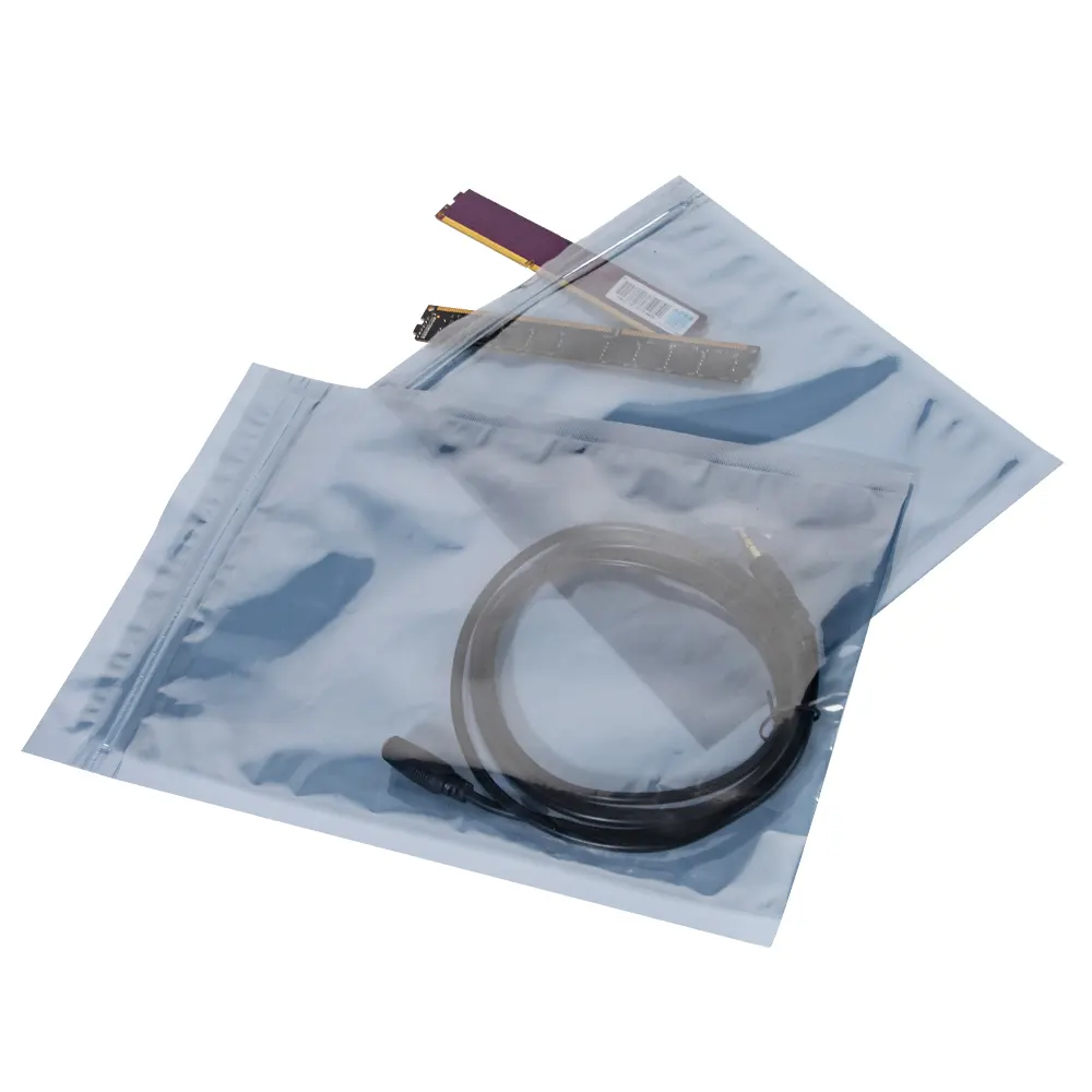 Custom chiusura Zip antistatico ESD sacchetti schermanti per 3.5 disco rigido 2.5 unità a stato solido con etichette sottovuoto in plastica ESD sacchetti