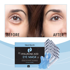 Masque pour les yeux à l'acide hyaluronique transparent 8 pièces OEM Étiquette privée Anti-rides Raffermissant Éclaircissant Cercles noirs - Product Image 3