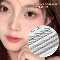 Extensions de cils en grappe 3D faites à la main, 5 rangées, 0,07 mm, éventails individuels, faux cils en grappe, vente en gros