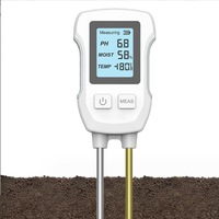 Testeur de sol à double sonde haute précision, affichage numérique de l'acidité et de l'alcalinité du pH, détection de l'humidité et de la température du sol, pour jardinage et plantes en pot