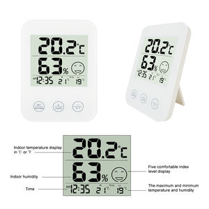 Thermomètre numérique Hygromètre Mètre de température domestique Horloge murale Design moderne Réveil électronique Sans fil Chambre Thermo - Product Image 5