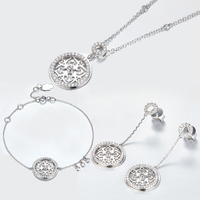 Brazaletes populares para jóvenes, pulseras colgantes de estilo moneda exquisita, de plata de ley, informales