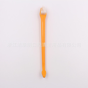 Brosse à dents pour animaux de compagnie avec têtes grandes et petites, manche long de 17,6 cm, outil de toilettage manuel en plastique pour usage général - Product Image 2