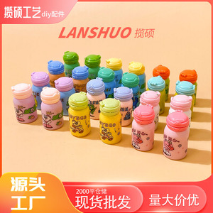 Lanshuo – Mini bouteille en résine, Kit de bricolage pour bijoux, résine plastique, forme ronde, motif alphabet, pour projets créatifs - Product Image 4
