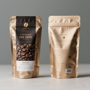 Bolsa de Plástico Personalizada Reciclable para Té y Café, Hecha de Película de Poliéster y Lámina de Aluminio, con Cierre y Válvula - Product Image 1