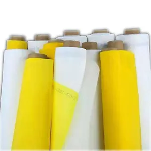 Maille de sérigraphie en polyester jaune blanc 32T 39T 43T 47T 54T 64T 72T 77T 80T 90T 100T 120T pour l'impression de motifs de vêtements