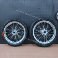 Roues Supermoto Ultra Bee SurRon entièrement noires et chromées, pneus 17 pouces 110/70-17 140/60-17, kit de jantes en alliage d'aluminium pour vélo électrique de rue