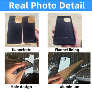 Coque de téléphone vierge pour sublimation, en velours, avec intérieur en flanelle, plaque en aluminium TPU 2D, pour sublimation, en stock dans nos entrepôts. - Product Image 3