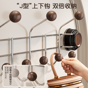 Shu Zheng Suction Cup Door Hooks Wall Mounted Heavy Duty Coat <b>Rack</b> For <b>Clothes</b> Front Door Storage Modern Design - Product Image 3