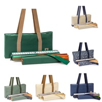 Set Mahjong Lipat Mewah Modern Baru, Tahan Lama, Ramah Lingkungan, Kapasitas Besar, Tas Penyimpanan Portabel Multifungsi untuk 4 Orang