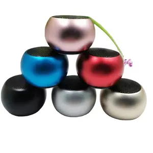 M3T Speaker Mini portabel nirkabel, pengeras suara Bass keras musik Hifi Bluetooth 1.25 inci logam Mini luar ruangan hadiah dengan Slot TF