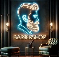 Dekorasi Dinding Elektronik Kustom untuk Toko Pangkas Rambut, Logo Neon Bisnis, Tersedia Dropshipping, Lampu Neon LED Kustom