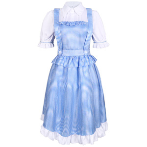 Dorothy Cosplay <b>Costume</b> Blue Gingham Dress Women Adult Child Game Anime Convention Outfit - Product Image 1