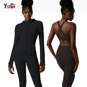 Conjunto de Yoga y Fitness de 3 Piezas para Niñas, Ligero, Transpirable, con Frente Sólido, Cintura Elástica, Estilo Moderno, Ajustado, Venta al Por Mayor - Product Image 5