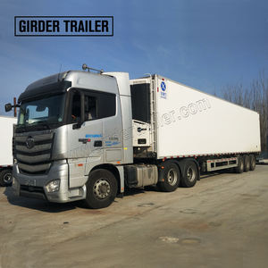 Semi-<span class=keywords><strong>remorque</strong></span> frigorifique à deux essieux, trois essieux, personnalisée, fermée, 53 pieds, en acier inoxydable, pour le transport de nourriture réfrigérée, camion frigorifique à vendre - Product Image 4