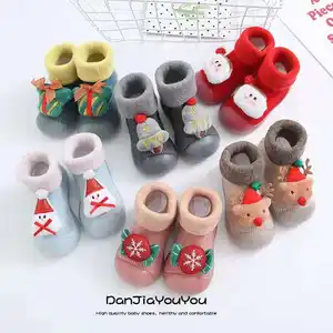 बच्चे गर्मी के लिए आरामदायक मोजे क्रिसमस जूते रबर Toddlers के प्यारा मोज़े जूते बच्चे