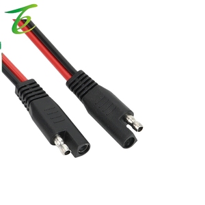 ปลั๊กแบตเตอรี่รถยนต์ SAE สายไฟทองแดงบริสุทธิ์สายไฟคู่ไฟพลังงานแสงอาทิตย์ Pel สีแดง D สีดำคู่ - Product Image 1