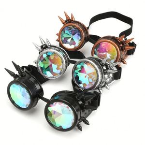 Gafas de Sol Steampunk Personalizadas al por Mayor para Hombre y Mujer, Gafas de Caleidoscopio para Festivales Rave, Gafas de Cosplay para Fiestas - Product Image 1