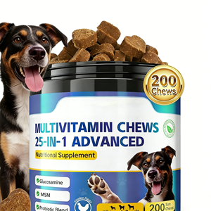 Suplemento Vitamínico 25 en 1 para Perros y Gatos OEM/ODM con MSM en Tabletas Masticables Blandas para el Soporte de Cadera y Articulaciones, Absorción Rápida e Inmunidad - Product Image 1