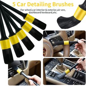 Kit di Pulizia per <span class=keywords><strong>Auto</strong></span> da 15 Pezzi in Plastica/Microfibra con Spazzole a Setole Morbide per Uso Interno - Product Image 5