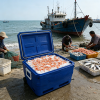 Boîte isotherme grande capacité pour poissons vivants, conteneur de stockage de poisson en PEHD rotomoulé, glacière marine pour bateau de pêche et utilisation en produits de la mer
